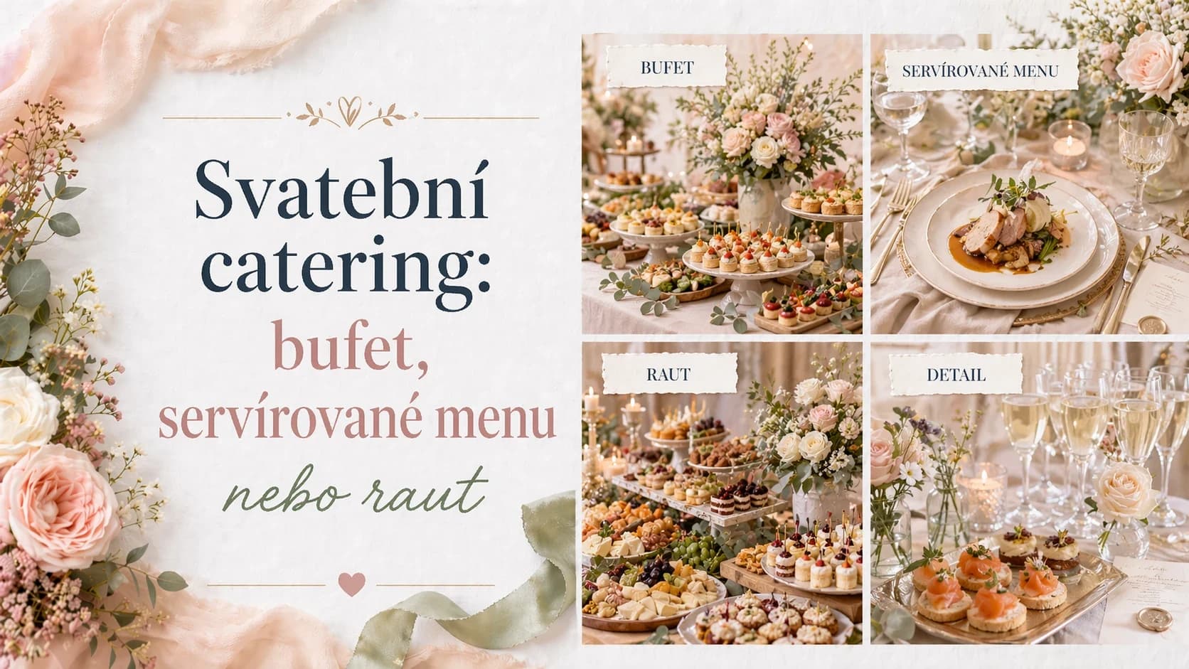 Svatební catering: bufet, servírované menu nebo raut