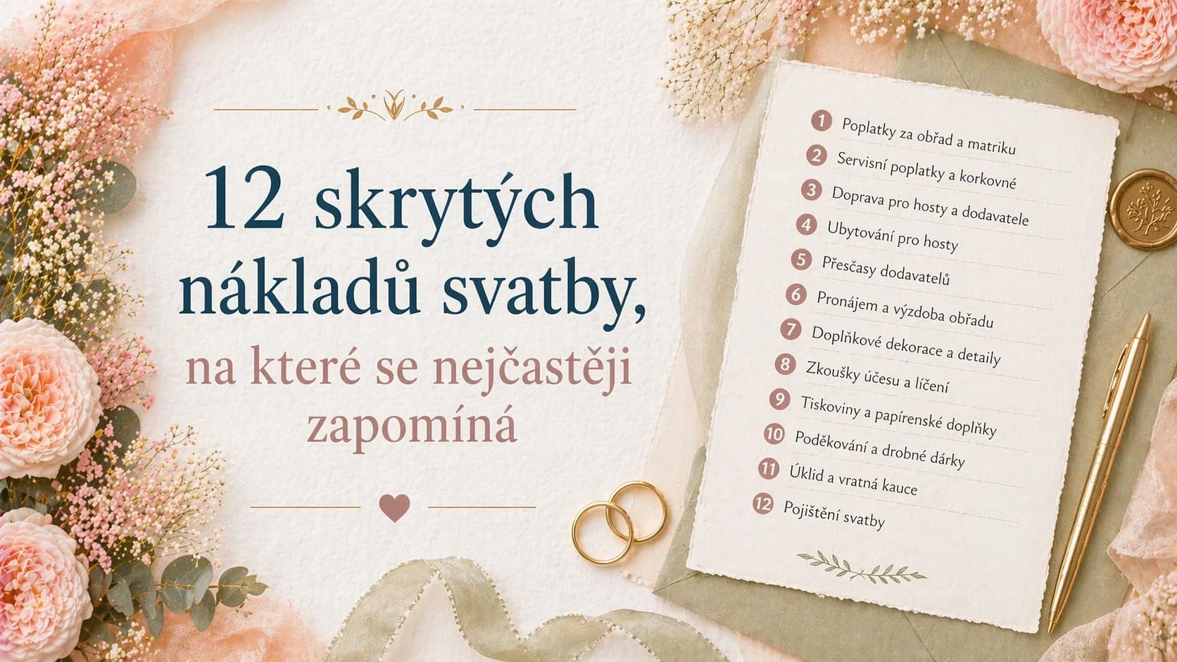 12 skrytých nákladů svatby, na které se nejčastěji zapomíná