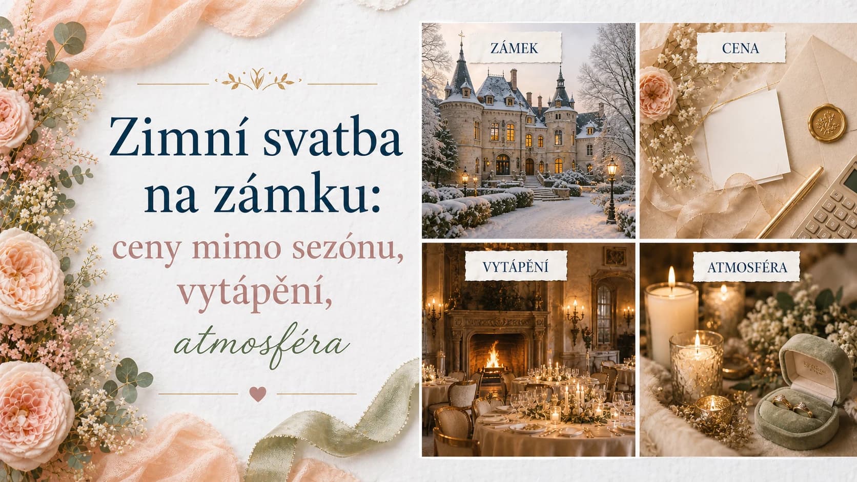 Zimní svatba na zámku: ceny mimo sezónu, vytápění, atmosféra
