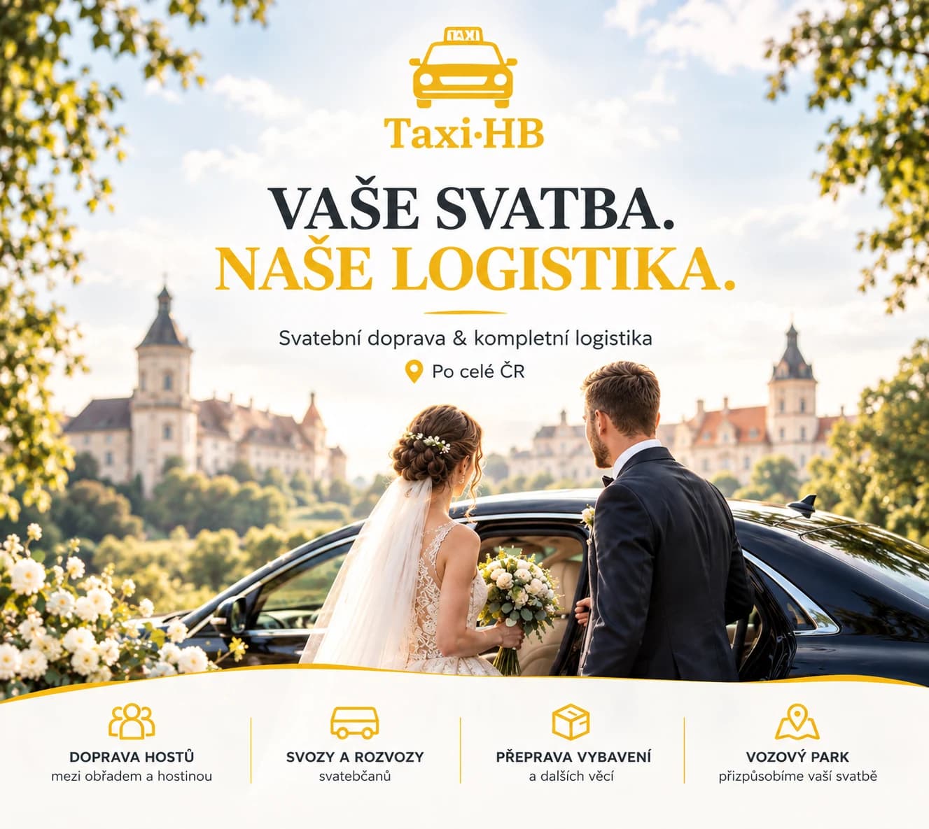 Doprava na svatbu bez starostí | TaxiHB.cz